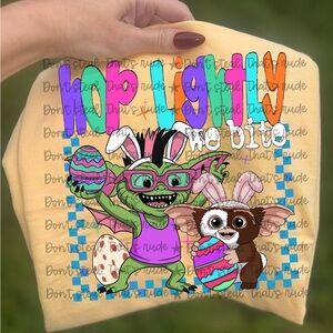 Colorful Easter Hop Lightly Funny Graphic Tshirt Small-3X